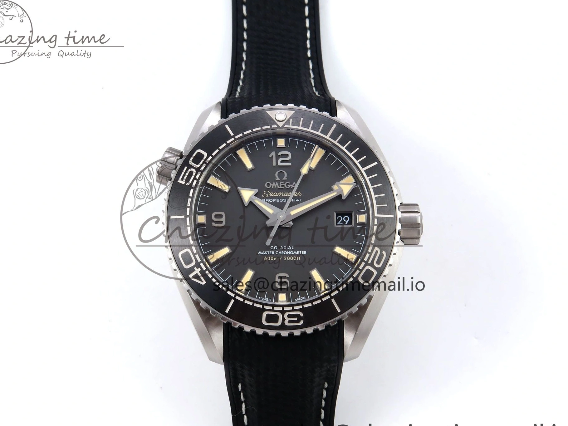 0522 AllSeason Planet Ocean 43.5mm SS VSF 1:1 Best Edition Gray Bezel Gray Dial on Black Rubber Strap A8900 Super Clone 7712